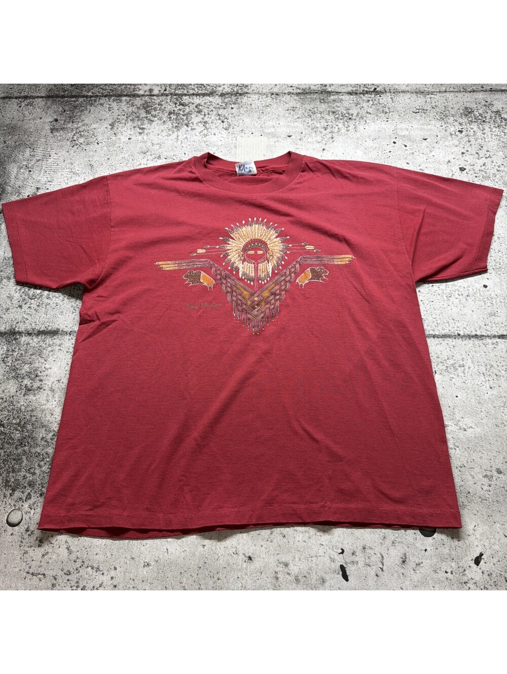 90s Vintage Native American Men’s XL Graphic T Western Single Stitch